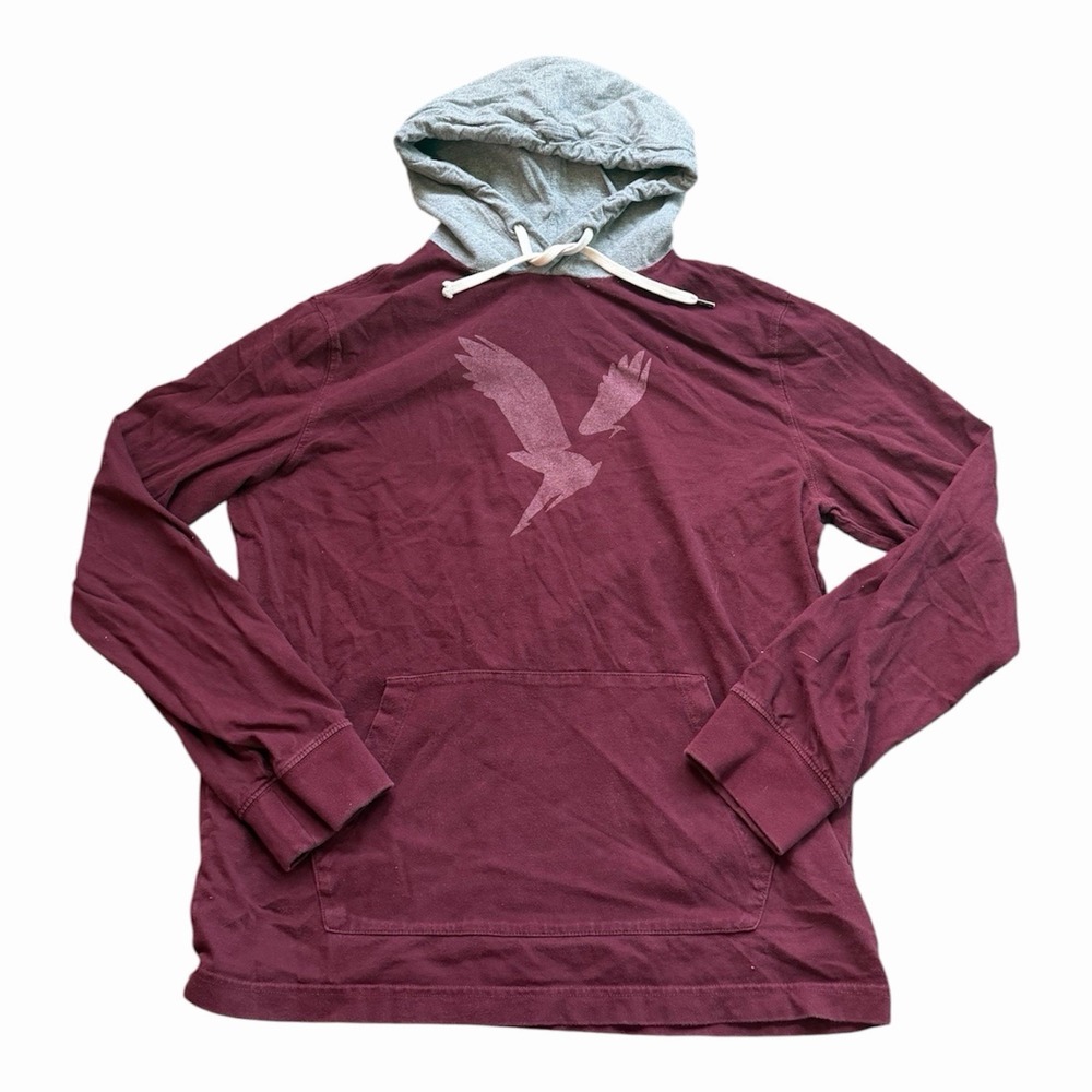Men's Maroon/ Red American Eagle Outfitters Hoodie, Size Small Skater Fall